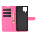 For Samsung Galaxy A12 Litchi Texture Horizontal Flip Protective Case with Holder & Card Slots & Wallet(Rose Red)