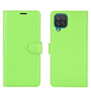For Samsung Galaxy A12 Litchi Texture Horizontal Flip Protective Case with Holder & Card Slots & Wallet(Green)