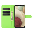 For Samsung Galaxy A12 Litchi Texture Horizontal Flip Protective Case with Holder & Card Slots & Wallet(Green)