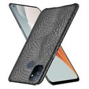 For OnePlus Nord N100 Shockproof Crocodile Texture PC + PU Case(Black)