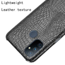 For OnePlus Nord N100 Shockproof Crocodile Texture PC + PU Case(Black)