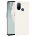 For OnePlus Nord N100 Shockproof Crocodile Texture PC + PU Case(White)
