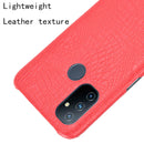 For OnePlus Nord N100 Shockproof Crocodile Texture PC + PU Case(Red)