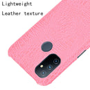 For OnePlus Nord N100 Shockproof Crocodile Texture PC + PU Case(Pink)