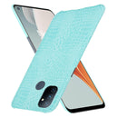 For OnePlus Nord N100 Shockproof Crocodile Texture PC + PU Case(Light Green)