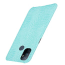 For OnePlus Nord N100 Shockproof Crocodile Texture PC + PU Case(Light Green)