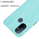 For OnePlus Nord N100 Shockproof Crocodile Texture PC + PU Case(Light Green)