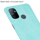 For OnePlus Nord N100 Shockproof Crocodile Texture PC + PU Case(Light Green)