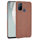 For OnePlus Nord N100 Shockproof Crocodile Texture PC + PU Case(Brown)