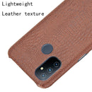 For OnePlus Nord N100 Shockproof Crocodile Texture PC + PU Case(Brown)