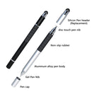 AT-12 3 in 1 Touch Screen Capacitive Pen with Common Writing Pen & Mobile Phone Writing Pen Function is Suitable for Apple / Huawei / Samsung(Black)