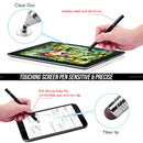 AT-12 3 in 1 Touch Screen Capacitive Pen with Common Writing Pen & Mobile Phone Writing Pen Function is Suitable for Apple / Huawei / Samsung(Black)