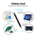 AT-12 3 in 1 Touch Screen Capacitive Pen with Common Writing Pen & Mobile Phone Writing Pen Function is Suitable for Apple / Huawei / Samsung(Black)