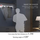 5m Wireless PIR Motion Sensor LED Strip Light 12V Smart Stair Cabinet Wall Lamp, EU plug(Warm white Light)