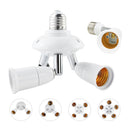 E27 to E27 Splitter Adjustable LED Light Bulb Holder Adapter Converter Socket Light Bulb Holder, type:2 In 1