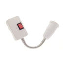 20CM AC 110-220V 6A E27 Bulb Holder Flexible Extension Converter Switch Adapter Socket(US plug)
