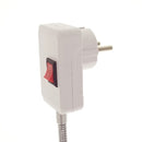 20CM AC 110-220V 6A E27 Bulb Holder Flexible Extension Converter Switch Adapter Socket(EU plug)