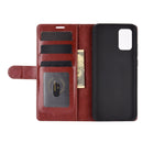 For Samsung Galaxy A02s (EU Version) R64 Texture Single Horizontal Flip Protective Case with Holder & Card Slots & Wallet& Photo Frame(Brown)
