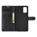 For Samsung Galaxy A02s (EU Version) Litchi Texture Horizontal Flip Protective Case with Holder & Card Slots & Wallet(Black)