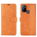 Retro Calf Pattern Buckle Horizontal Flip Leather Case with Holder & Card Slots & Wallet For OnePlus Nord N100(Yellow)