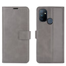 Retro Calf Pattern Buckle Horizontal Flip Leather Case with Holder & Card Slots & Wallet For OnePlus Nord N100(Gray)