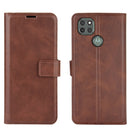 Retro Calf Pattern Buckle Horizontal Flip Leather Case with Holder & Card Slots & Wallet For Motorola Moto G9 Power(Dark Brown)