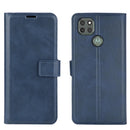 Retro Calf Pattern Buckle Horizontal Flip Leather Case with Holder & Card Slots & Wallet For Motorola Moto G9 Power(Blue)