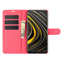 For Xiaomi Poco M3 Litchi Texture Horizontal Flip Protective Case with Holder & Card Slots & Wallet(Red)