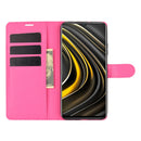 For Xiaomi Poco M3 Litchi Texture Horizontal Flip Protective Case with Holder & Card Slots & Wallet(Rose Red)