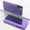 For Samsung Galaxy S21 5G Plated Mirror Horizontal Flip Leather Case with Holder(Purple Blue)