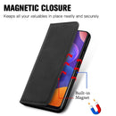 For Samsung Galaxy A32 5G Retro Skin Feel Business Magnetic Horizontal Flip Leather Case with Holder & Card Slots & Wallet & Photo Frame(Black)