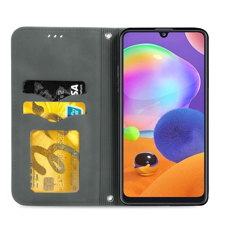 For Samsung Galaxy A32 5G Retro Skin Feel Business Magnetic Horizontal Flip Leather Case with Holder & Card Slots & Wallet & Photo Frame(Grey)