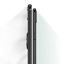 For Samsung Galaxy A12 Metal Ring Holder 360 Degree Rotating TPU Case(Black+Black)