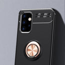 For Samsung Galaxy A32 5G Metal Ring Holder 360 Degree Rotating TPU Case(Black+Rose Gold)