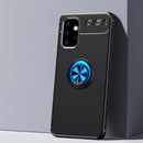 For Samsung Galaxy A32 5G Metal Ring Holder 360 Degree Rotating TPU Case(Black+Blue)