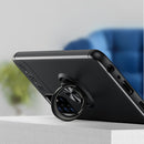 For Samsung Galaxy A32 5G Metal Ring Holder 360 Degree Rotating TPU Case(Black+Rose Gold)