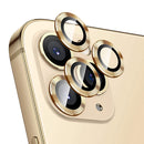 For iPhone 12 Pro Max ENKAY Hat-Prince Aluminium Alloy + Tempered Glass Camera Lens Cover Full Coverage Protector(Gold)