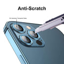 For iPhone 12 Pro Max ENKAY Hat-Prince Aluminium Alloy + Tempered Glass Camera Lens Cover Full Coverage Protector(Silver)