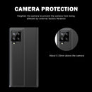 For Samsung Galaxy A12 5G Side Display Magnetic Horizontal Flip Plain Texture Cloth + PC Case with Holder & Sleep / Wake-up Function(Black)