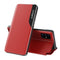 For Samsung Galaxy A02s (EU Version) Side Display Shockproof Horizontal Flip Leather Case with Holder(Red)