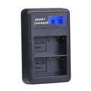 For Canon BP-511/511A Smart LCD Display USB Dual-Channel Charger