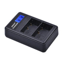 For Canon BP-511/511A Smart LCD Display USB Dual-Channel Charger