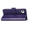 Four-leaf Clasp Embossed Buckle Mobile Phone Protection Leather Case with Lanyard & Card Slot & Wallet & Bracket Function For Samsung Galaxy A32 5G(Purple)