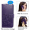 Four-leaf Clasp Embossed Buckle Mobile Phone Protection Leather Case with Lanyard & Card Slot & Wallet & Bracket Function For Samsung Galaxy A32 5G(Purple)
