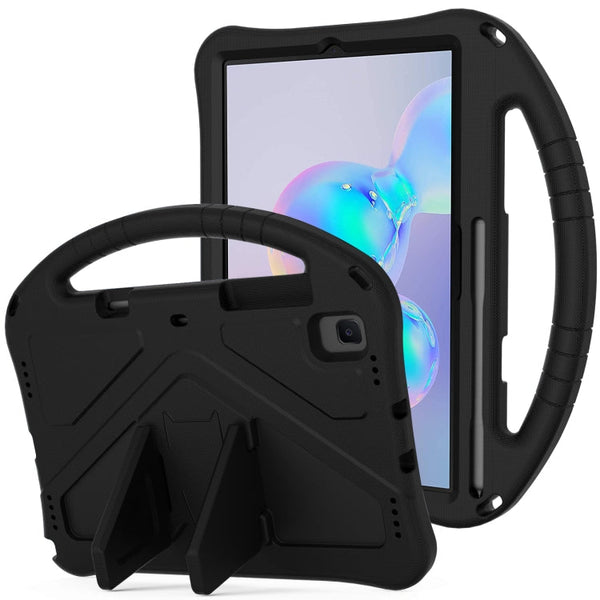 For Galaxy Tab S6 T860/T865 EVA Flat Anti Falling Protective Case Shell with Holder(Black)