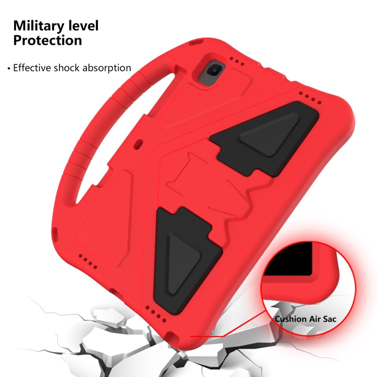 For Galaxy Tab S6 T860/T865 EVA Flat Anti Falling Protective Case Shell with Holder(Red)