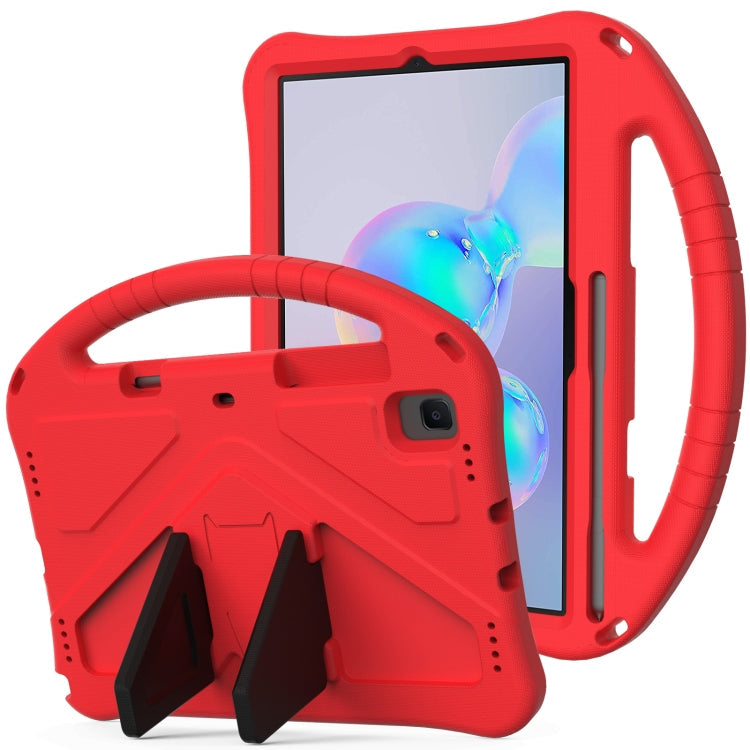 For Galaxy Tab S6 T860/T865 EVA Flat Anti Falling Protective Case Shell with Holder(Red)