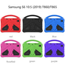 For Galaxy Tab S6 T860/T865 EVA Flat Anti Falling Protective Case Shell with Holder(Red)