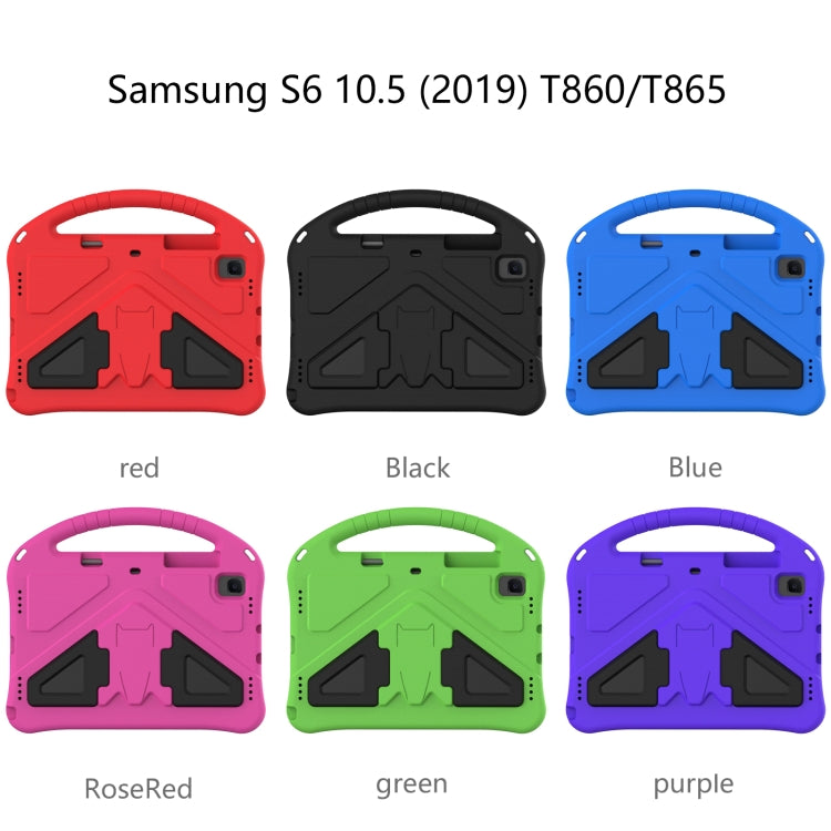 For Galaxy Tab S6 T860/T865 EVA Flat Anti Falling Protective Case Shell with Holder(Red)