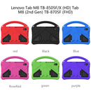 For Lenovo Tab M8 TB-8505F/X(HD)/8705 EVA Flat Anti Falling Protective Case Shell with Holder(Blue)